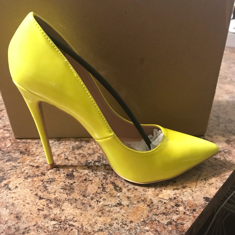Neon Yellow Heels